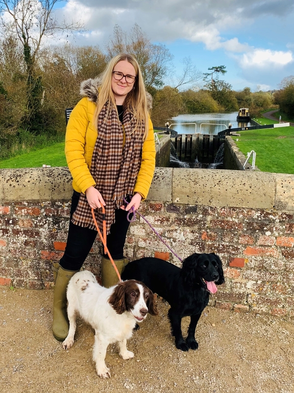 Lucie with her pets